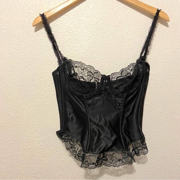 Victoria's Secret Other - Vintage Gold Label Victoria’s Secret Black Corset Tank Top 34